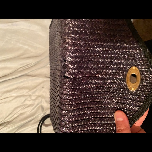 *Donated* Black Straw Clutch & Crossbody - Picture 10 of 10
